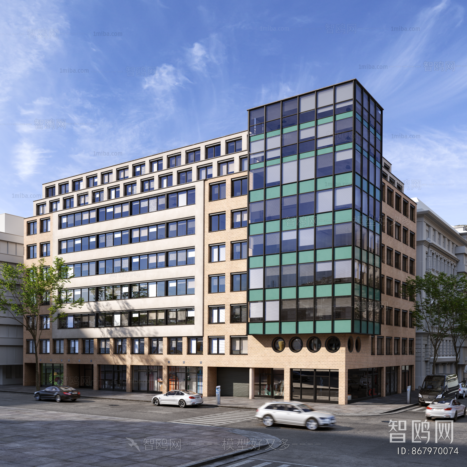 European Style Appearance Of Commercial Building