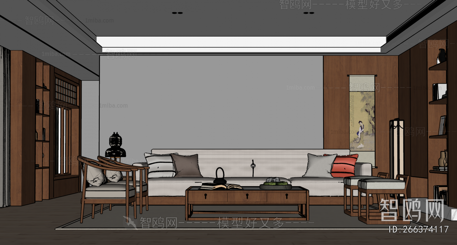 New Chinese Style A Living Room