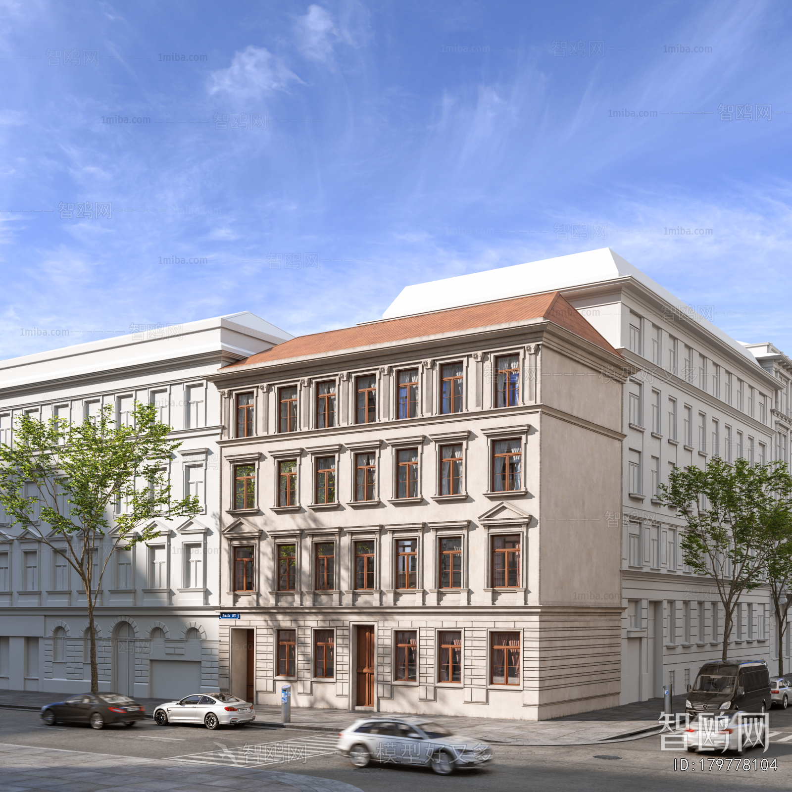 European Style Appearance Of Commercial Building