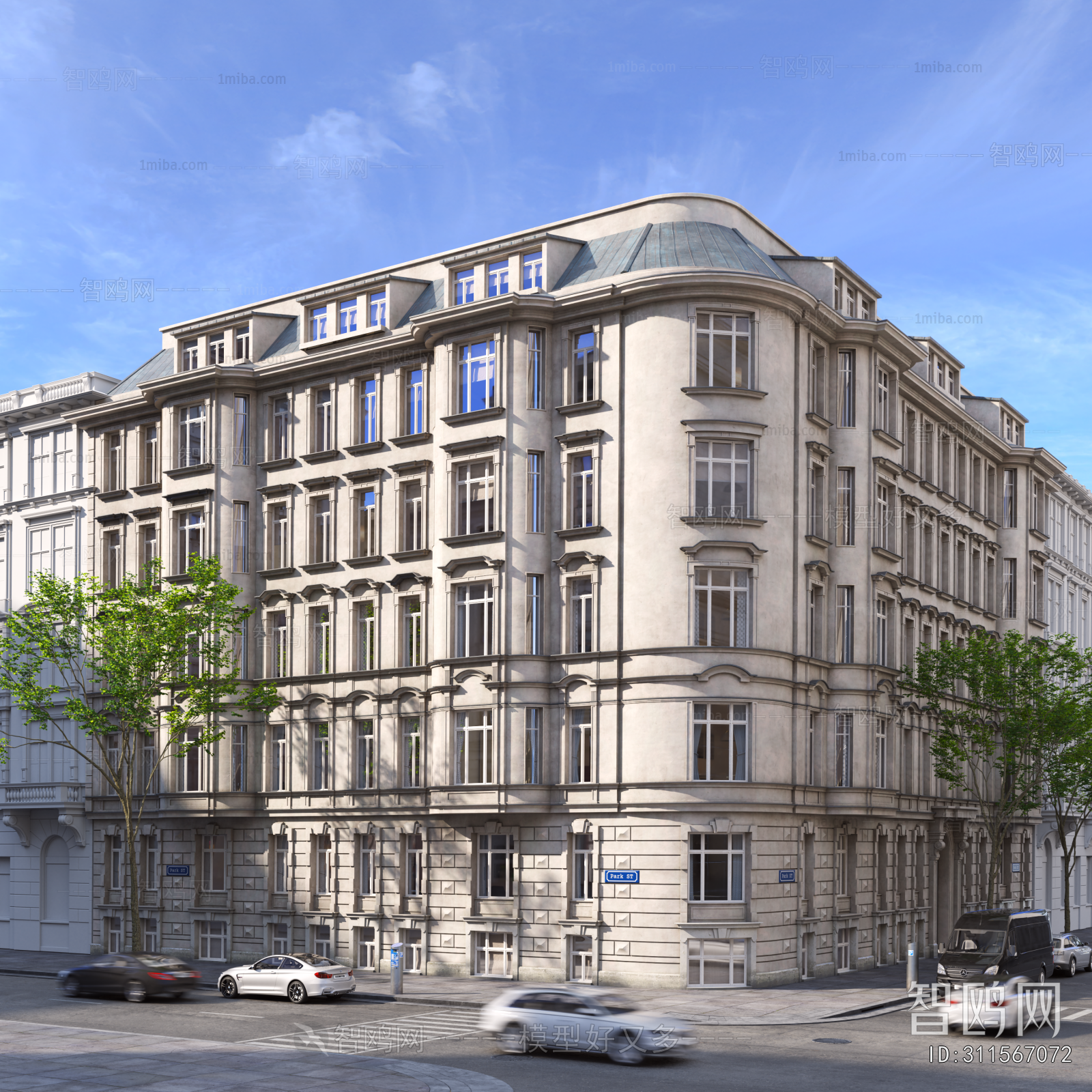 European Style Appearance Of Commercial Building