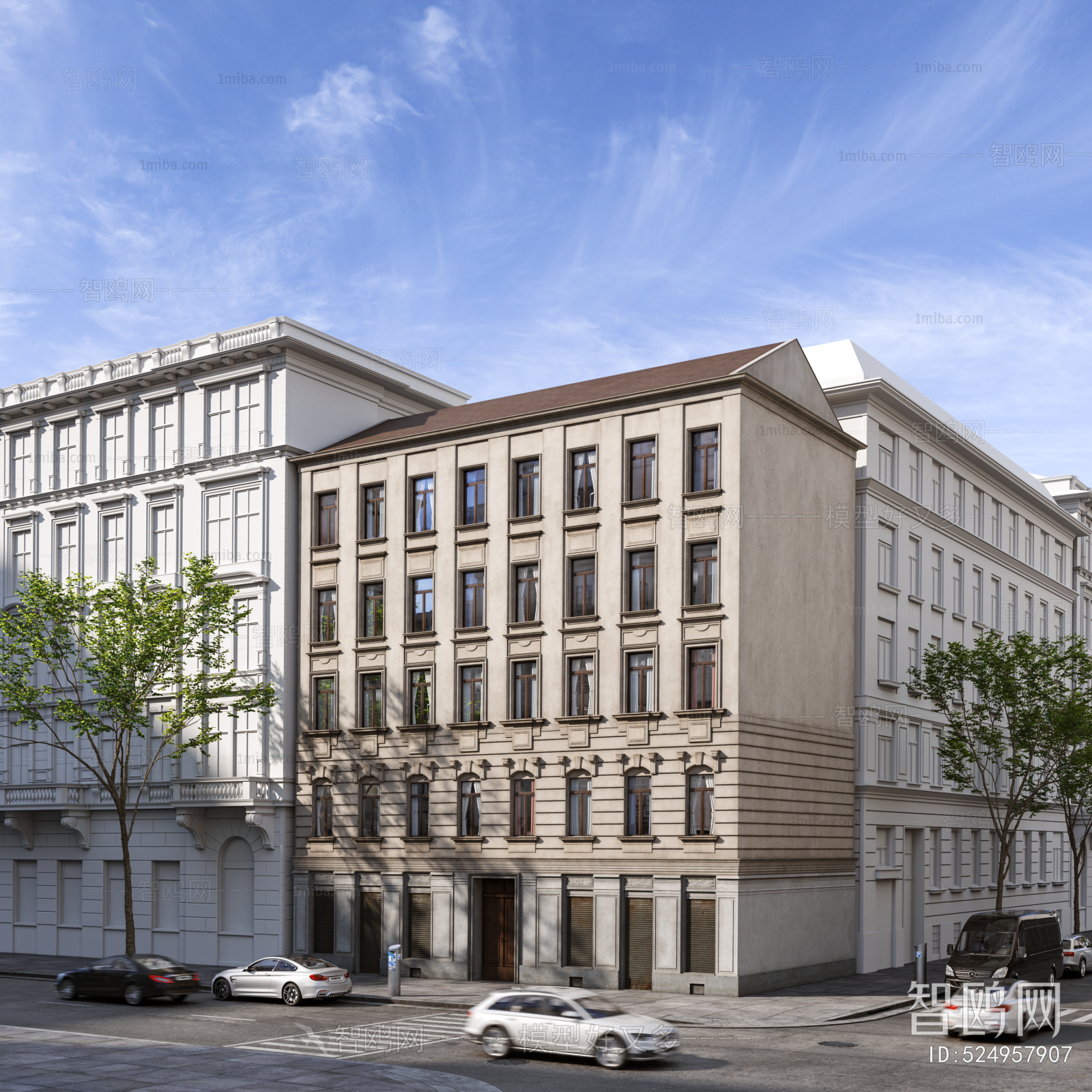 European Style Appearance Of Commercial Building