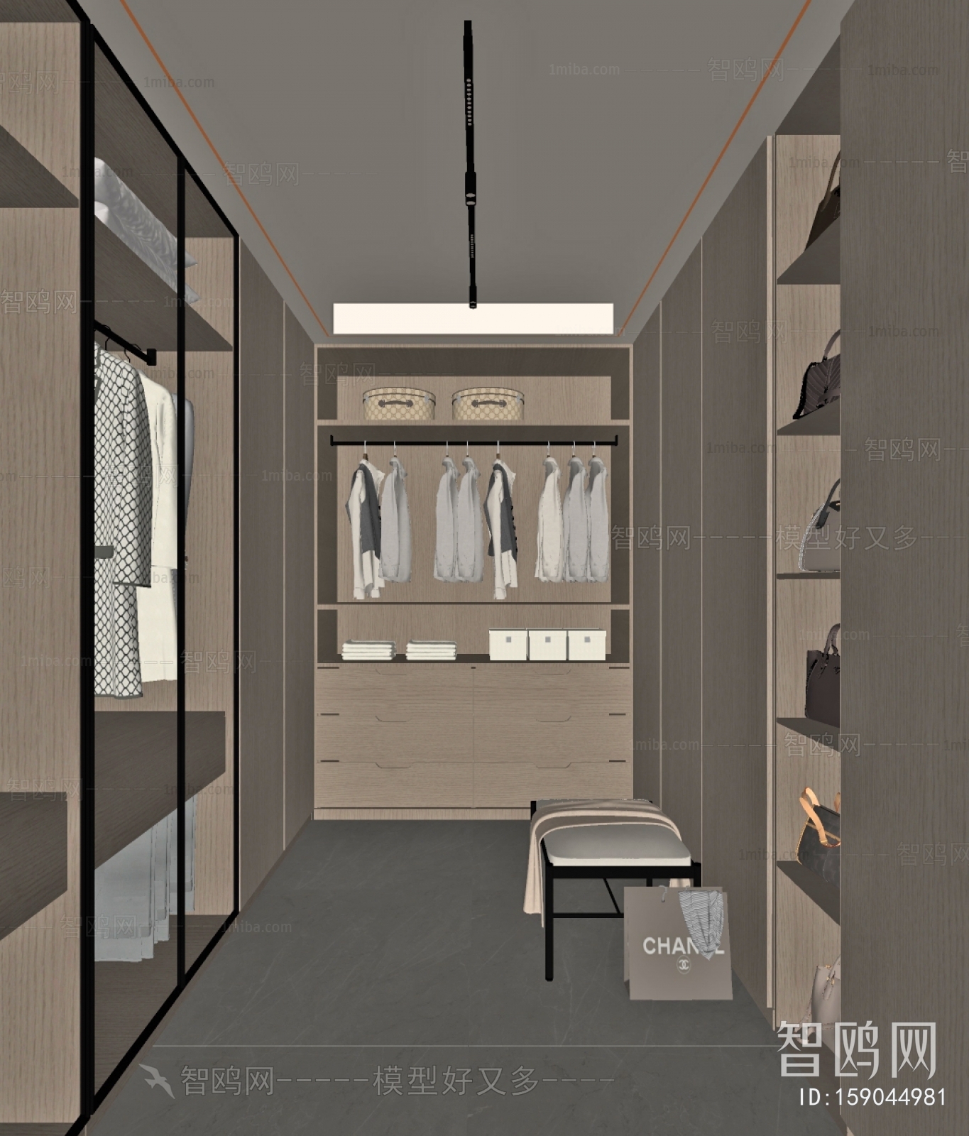 Modern Clothes Storage Area