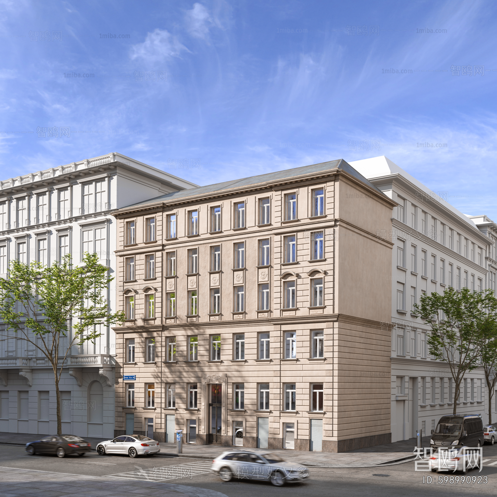 European Style Appearance Of Commercial Building