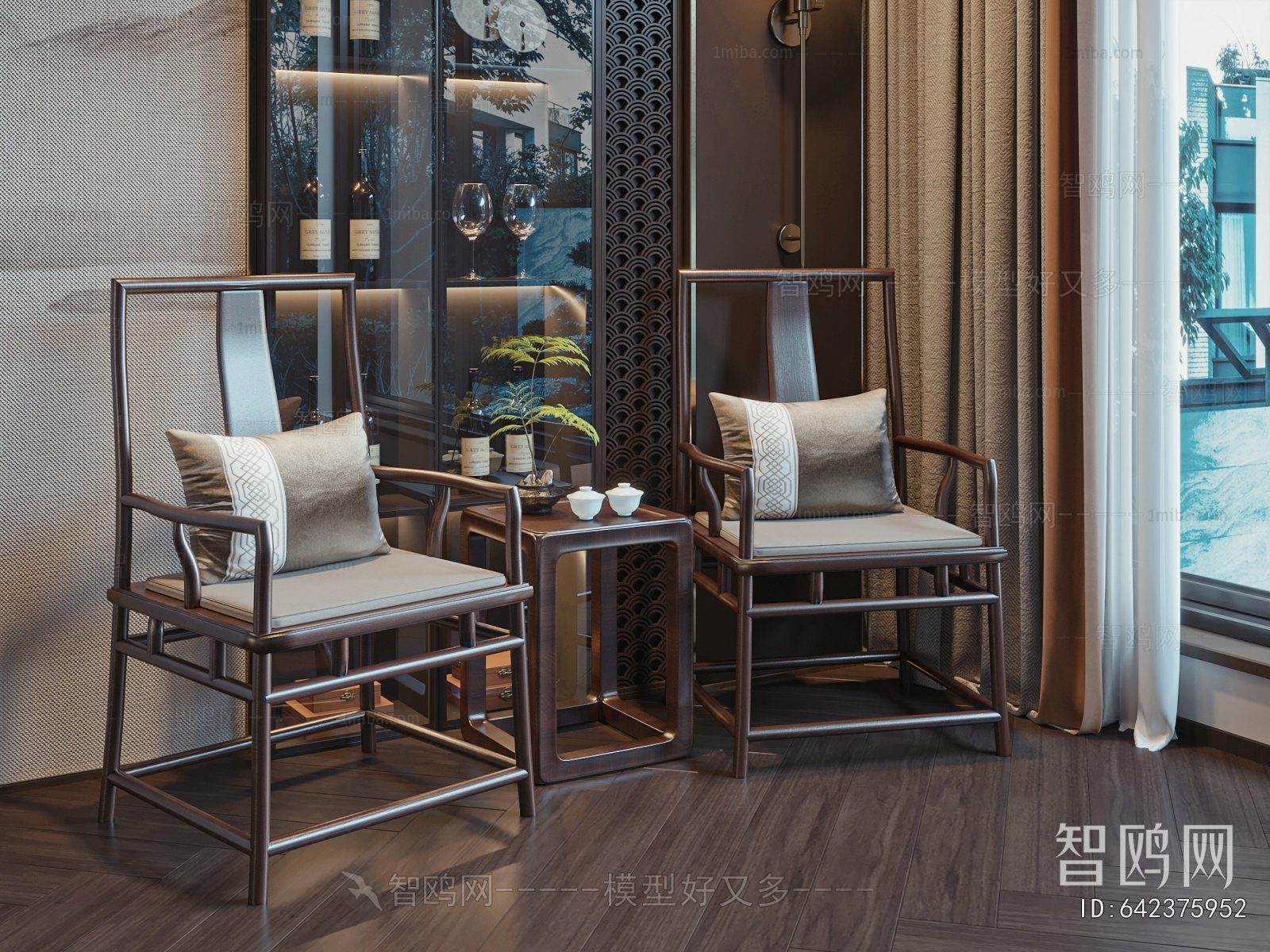 New Chinese Style Lounge Chair