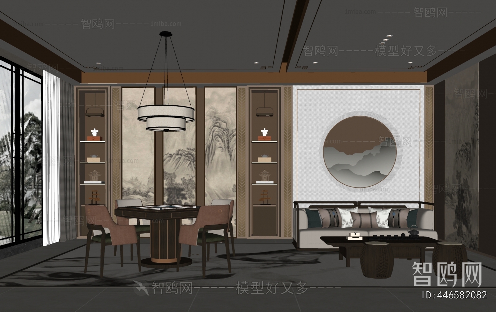 New Chinese Style Chess And Card Room