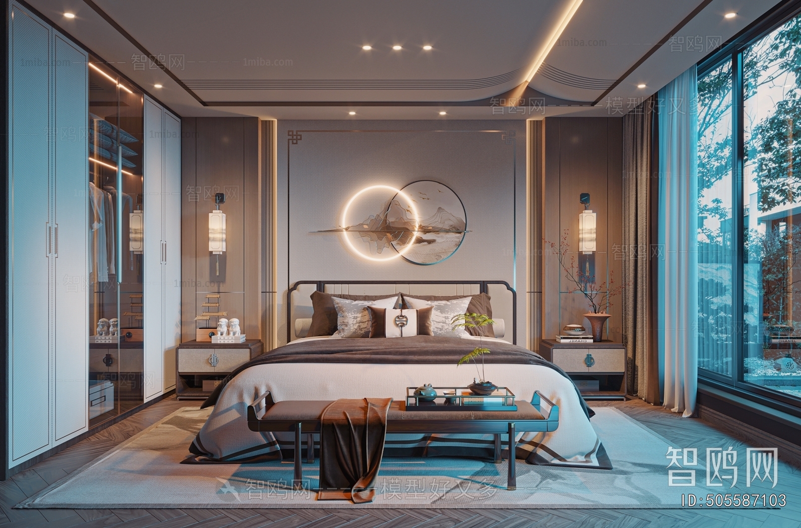 New Chinese Style Bedroom