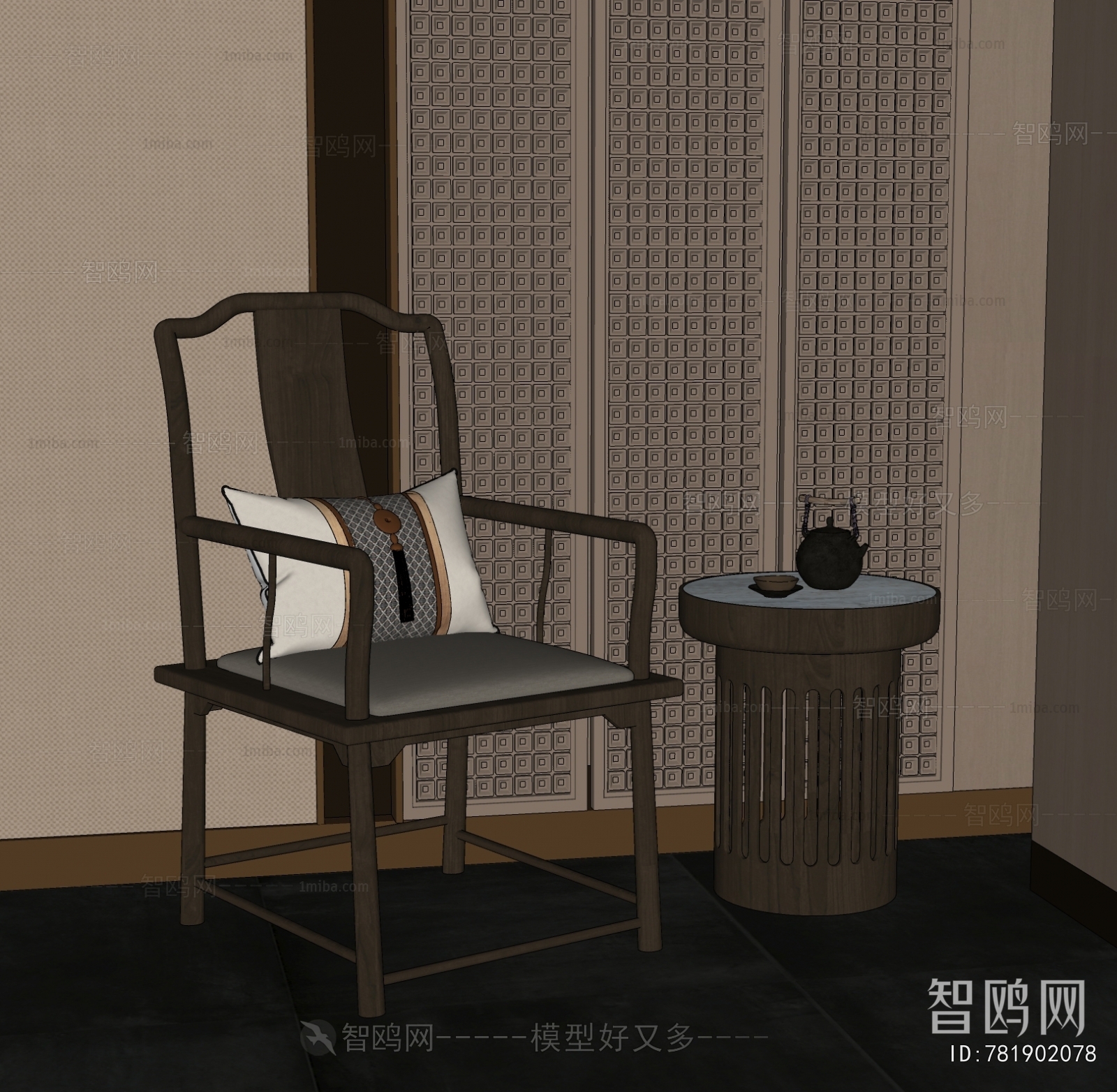 New Chinese Style Lounge Chair