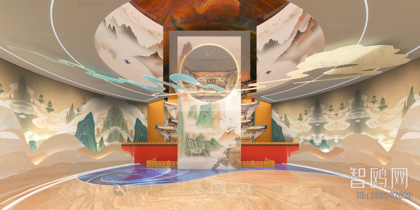 New Chinese Style Exhibition Hall