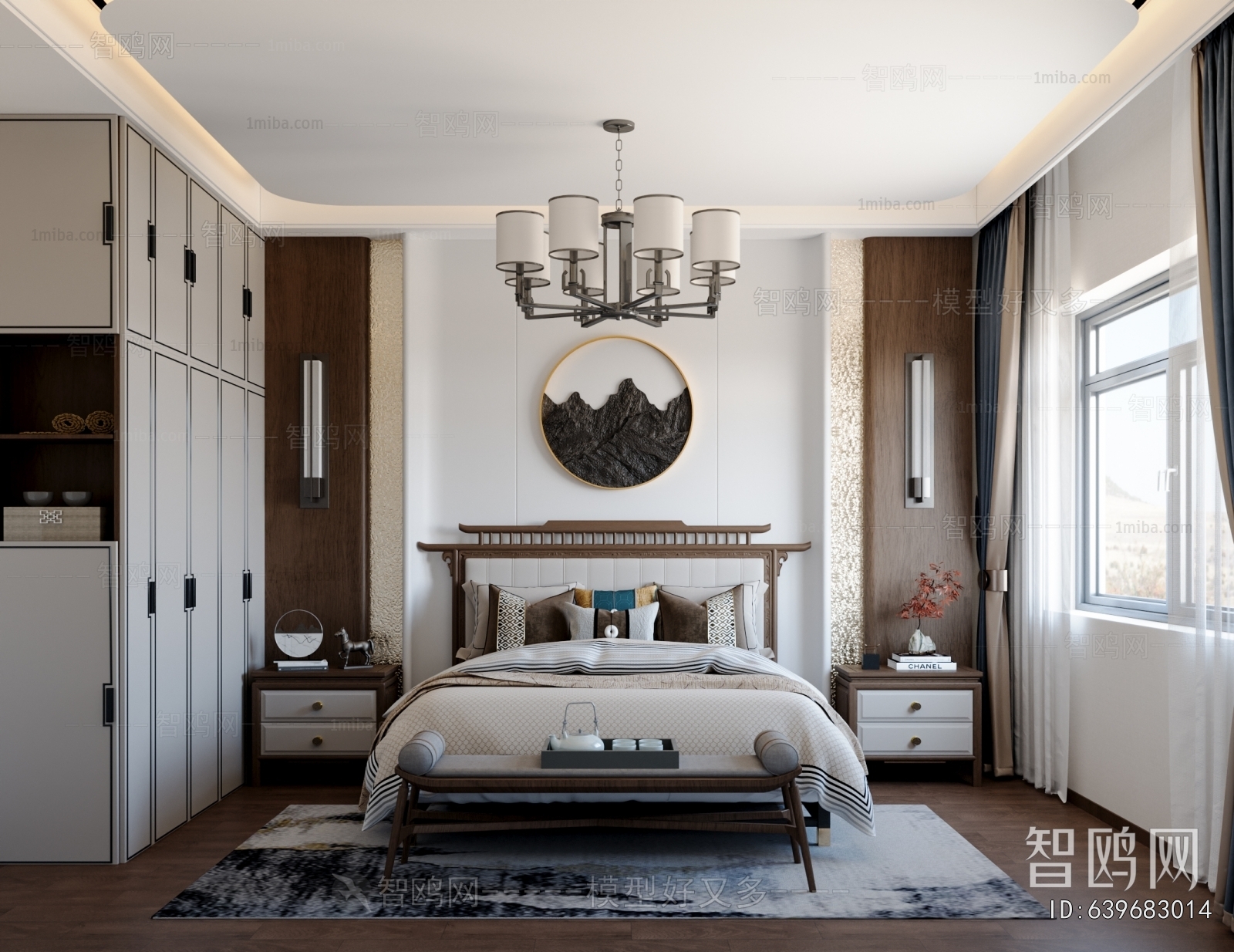 New Chinese Style Bedroom