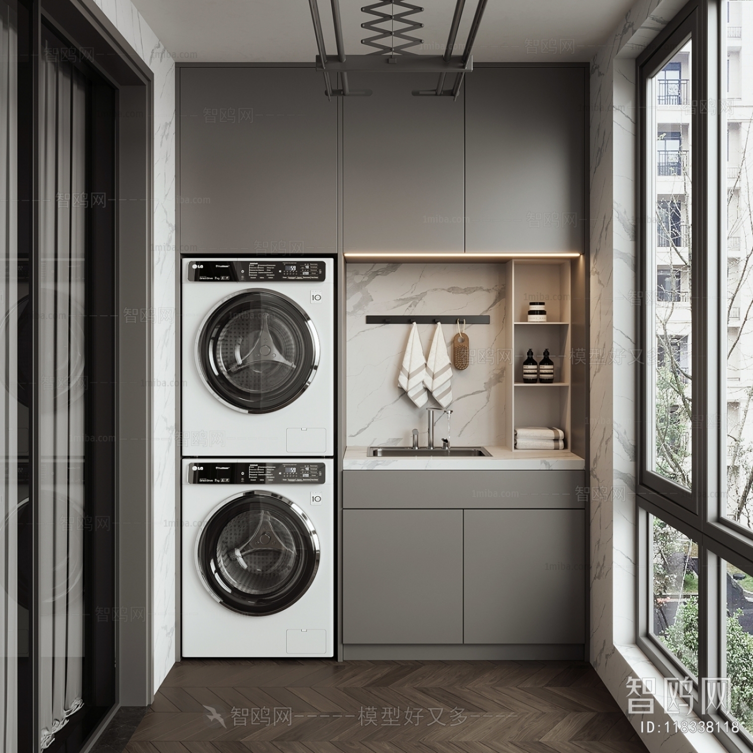 Modern Laundry Cabinet