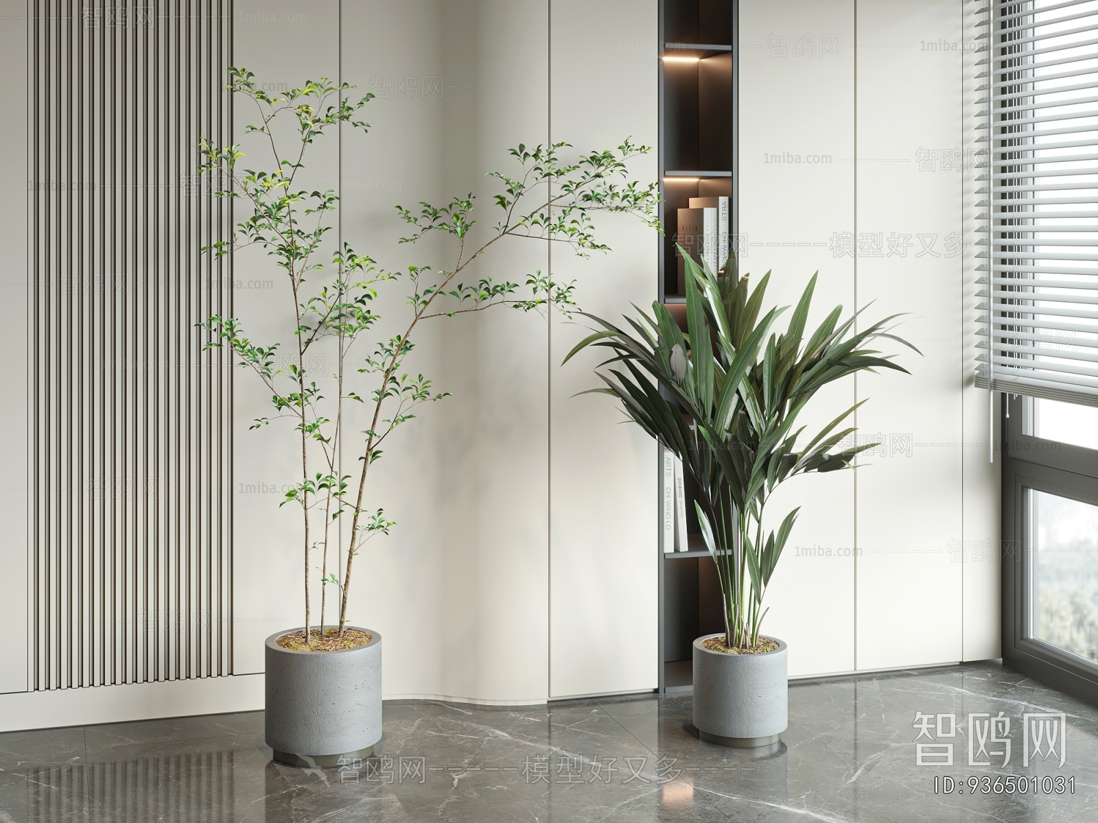 Modern Ground Green Plant Potted Plants