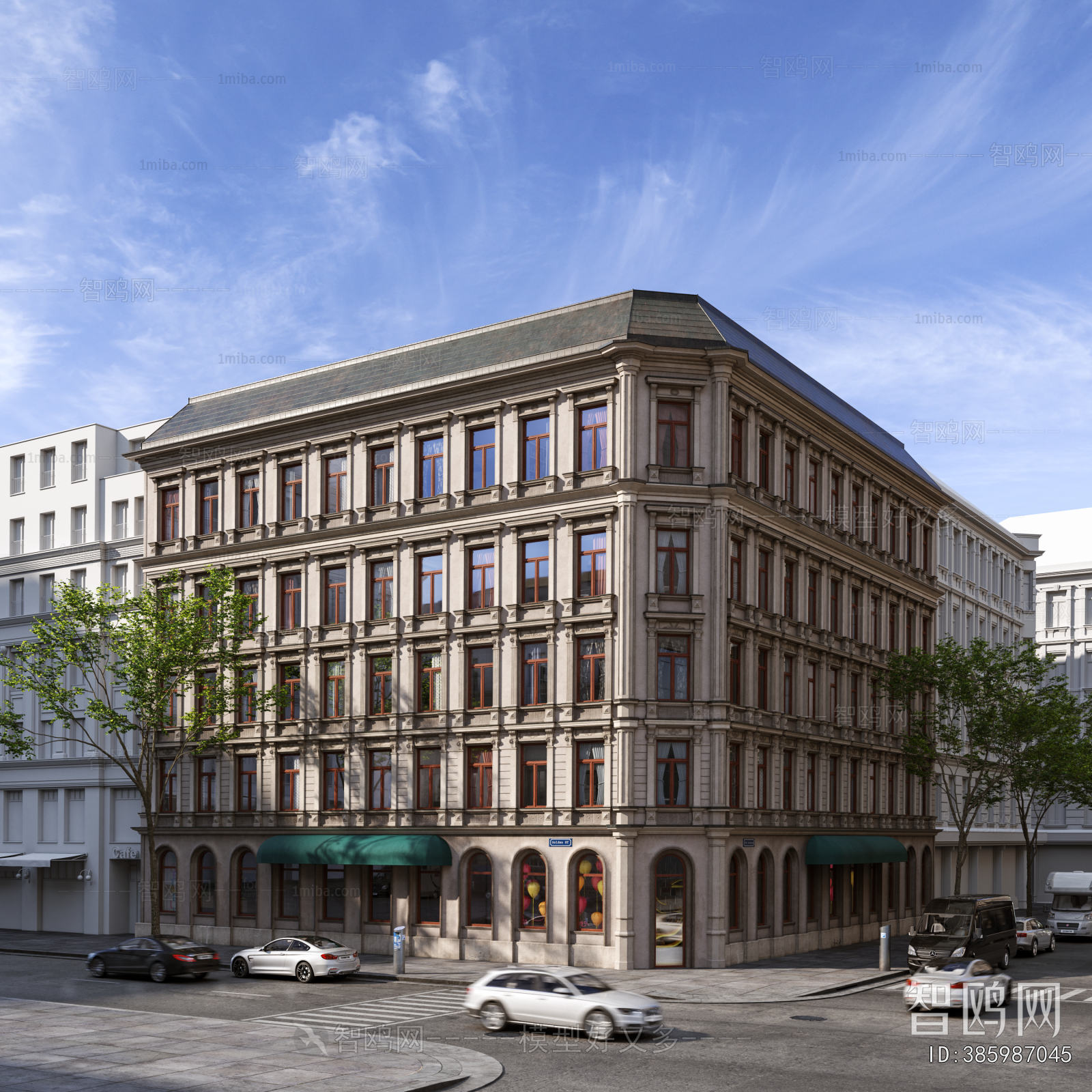 European Style Appearance Of Commercial Building