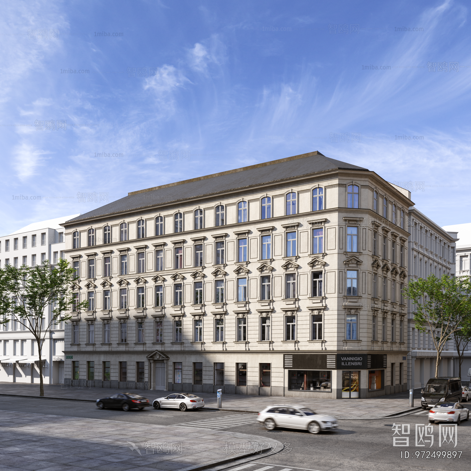 European Style Appearance Of Commercial Building