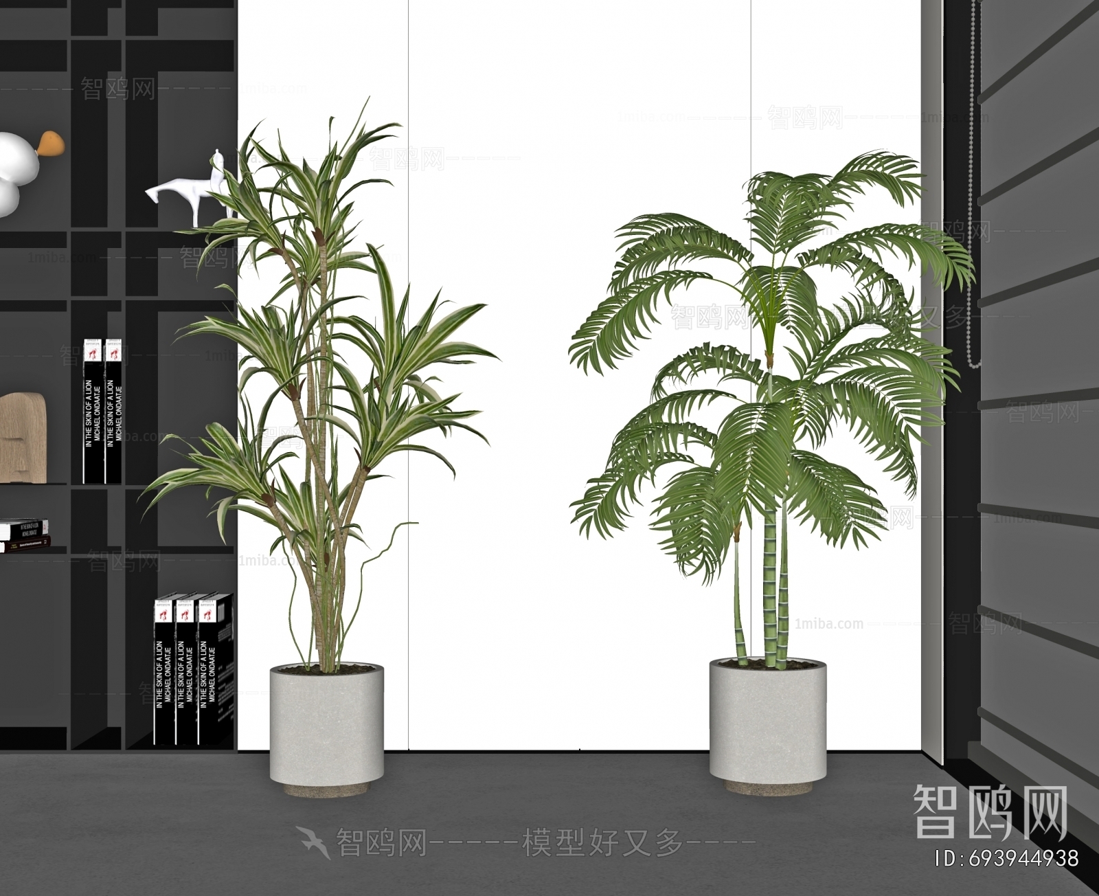 Modern Ground Green Plant Potted Plants