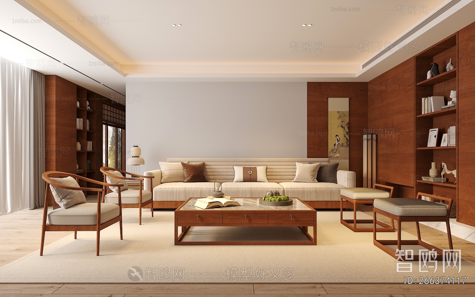 New Chinese Style A Living Room