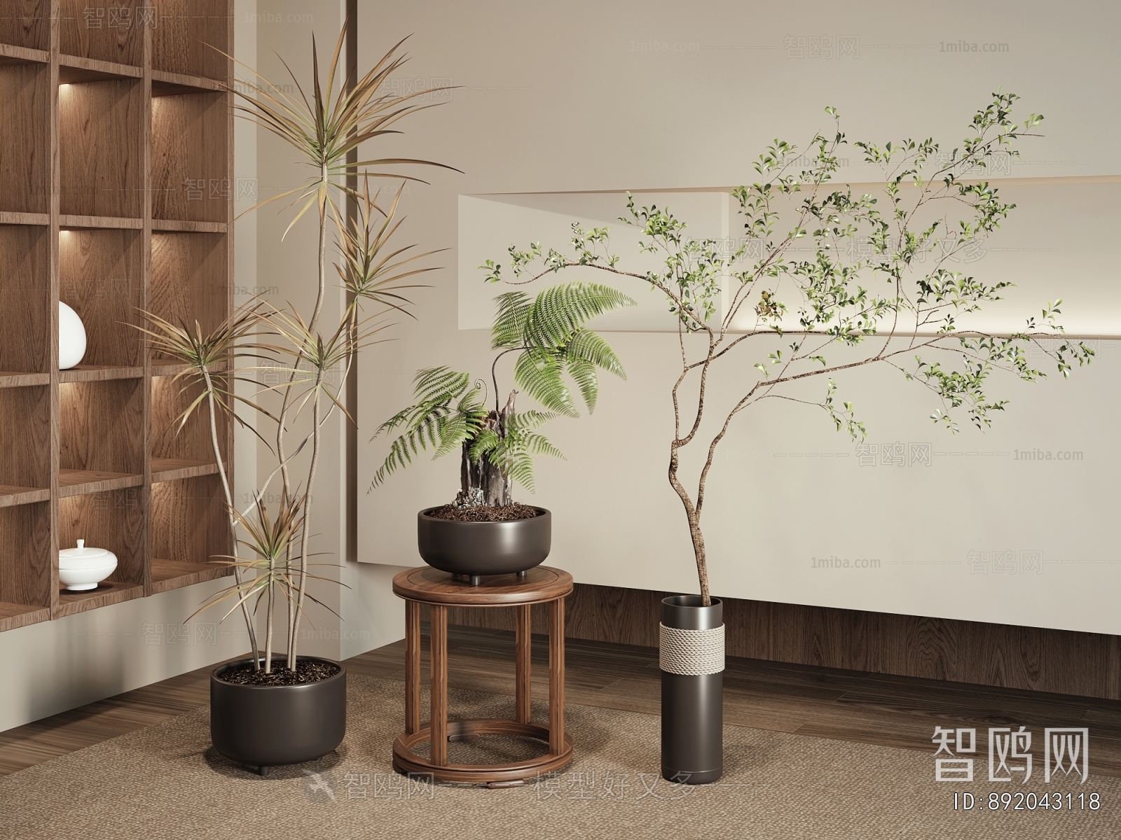 New Chinese Style Ground Green Plant Potted Plants