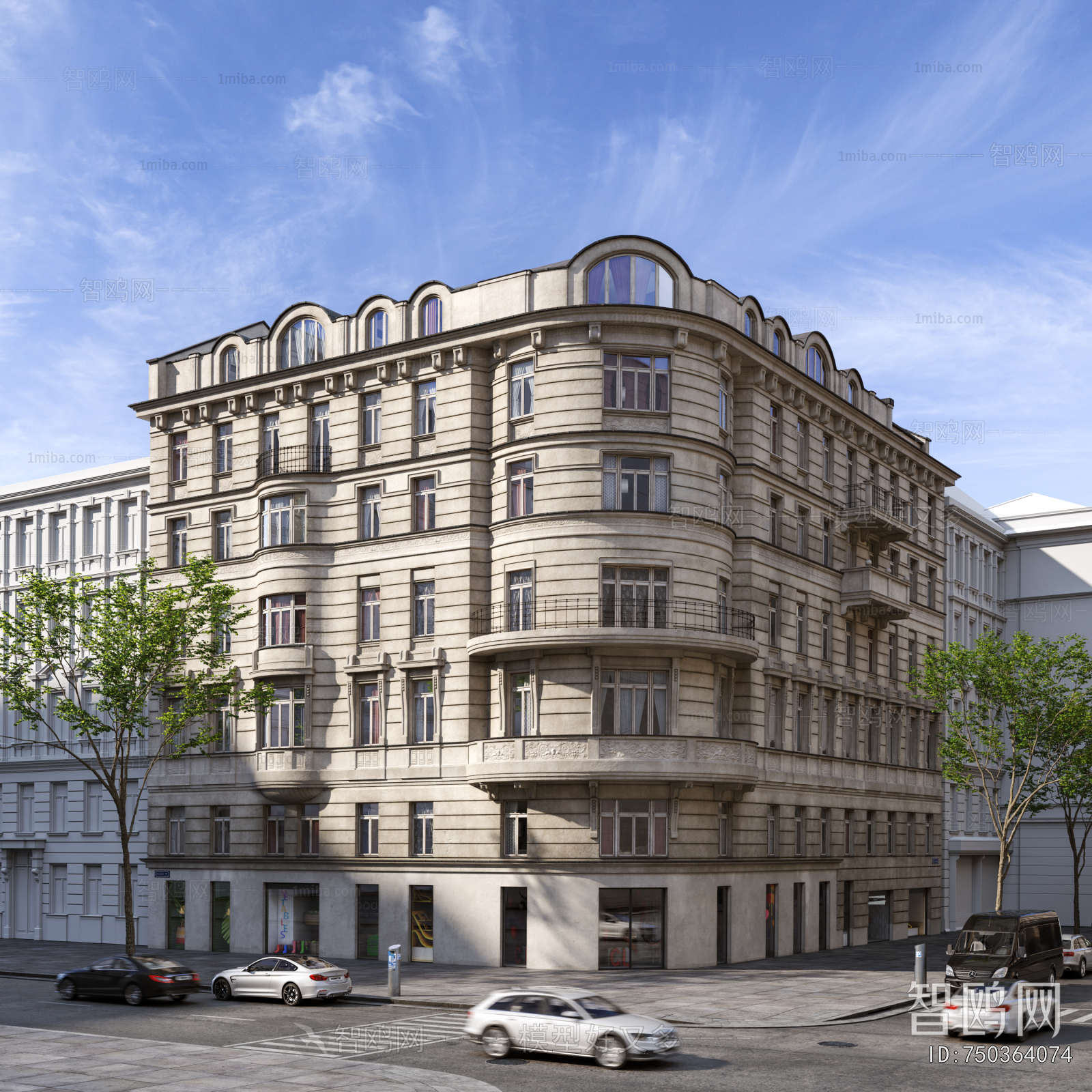 European Style Appearance Of Commercial Building