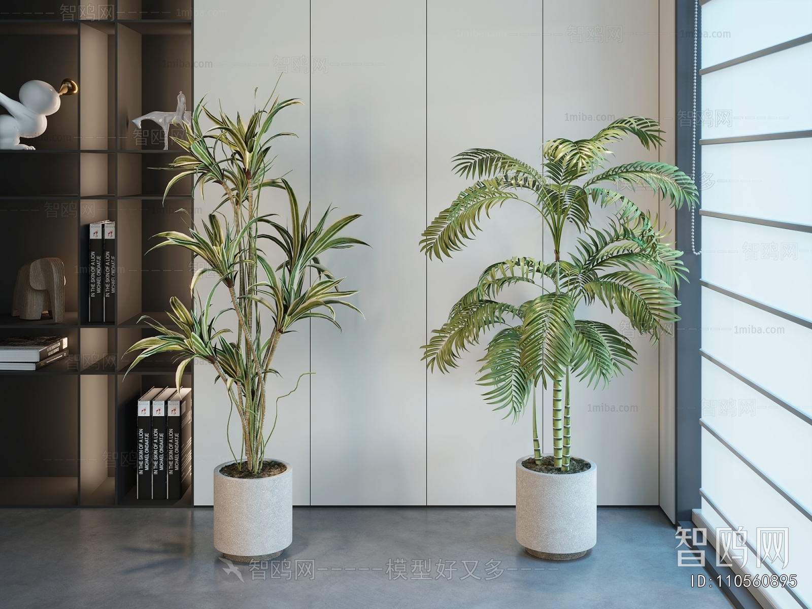 Modern Ground Green Plant Potted Plants