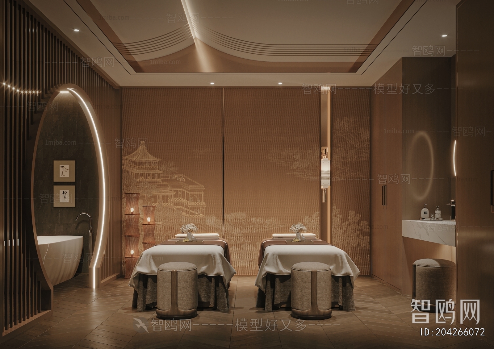 New Chinese Style Beauty Salon