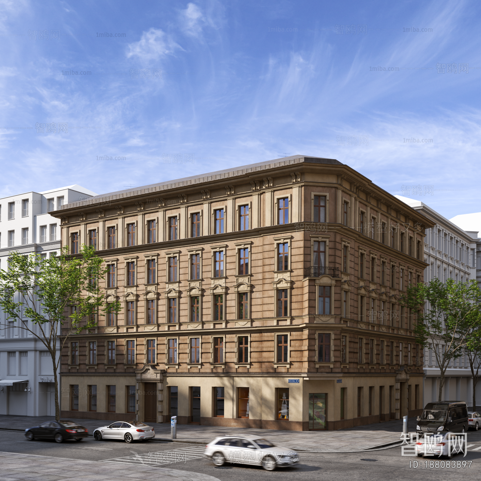 European Style Appearance Of Commercial Building