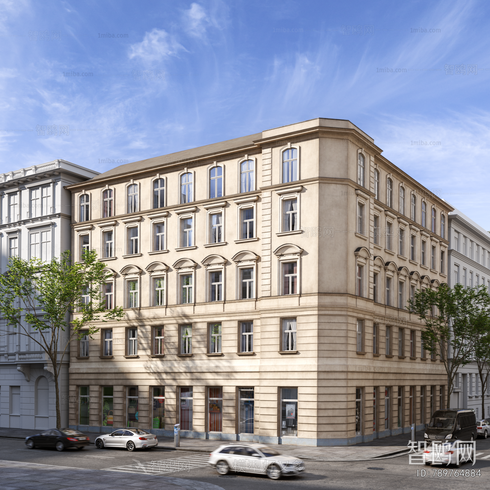 European Style Appearance Of Commercial Building