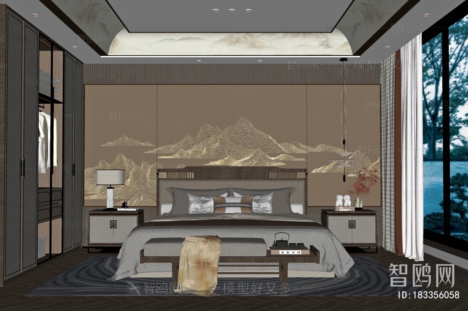 New Chinese Style Bedroom