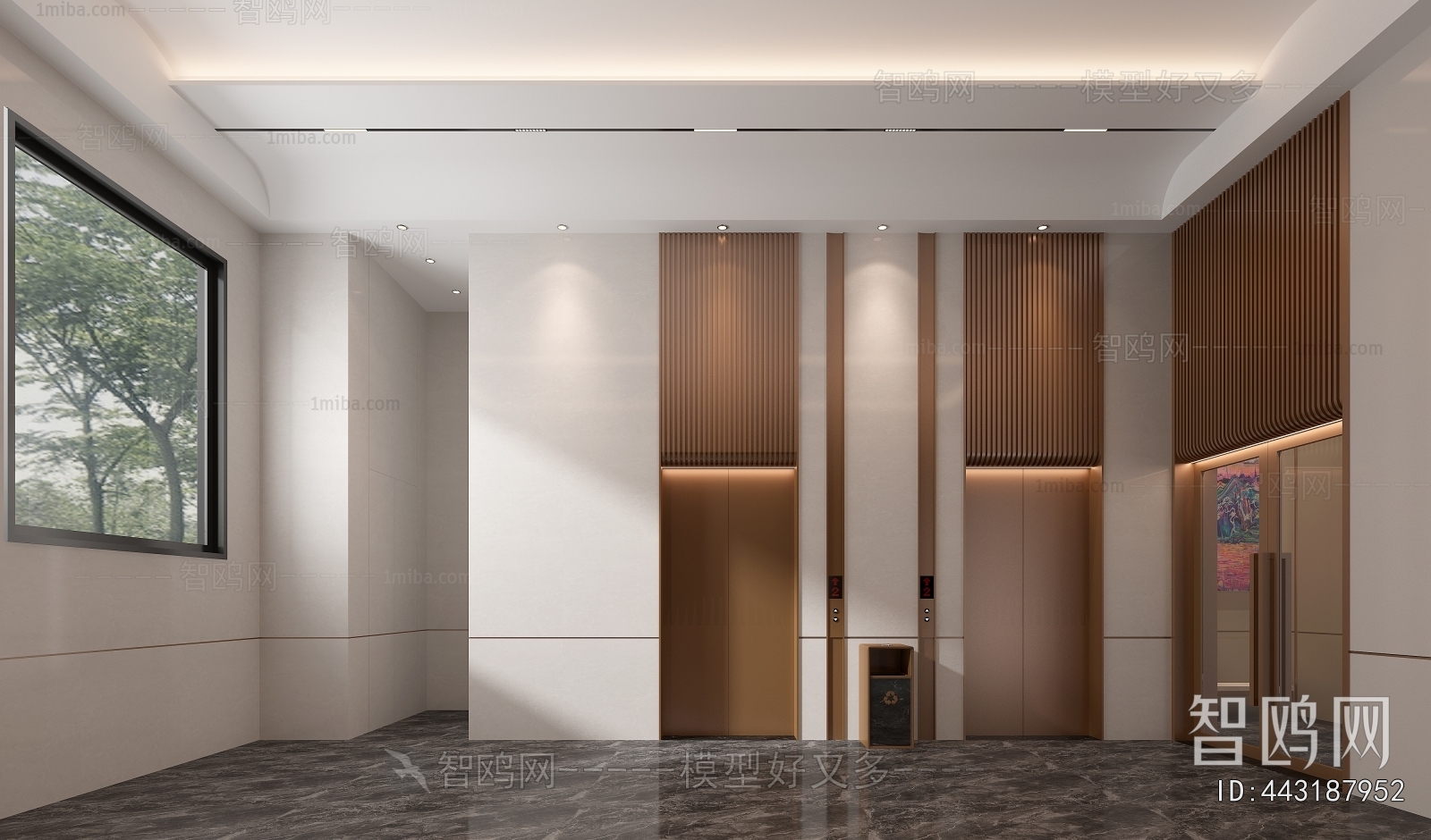 Modern Office Elevator Hall