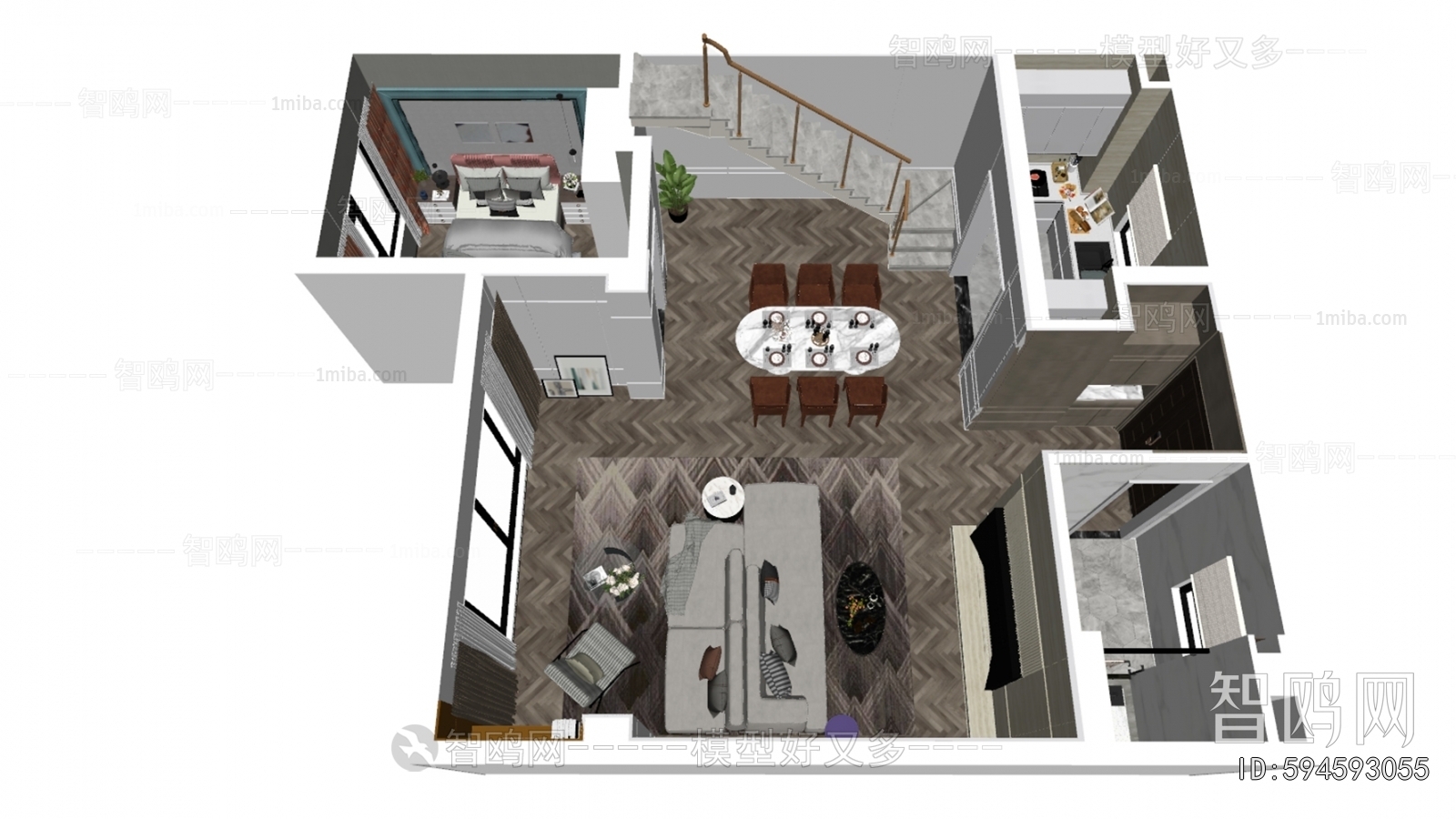 Modern A Bird's-eye View Of Home Decoration