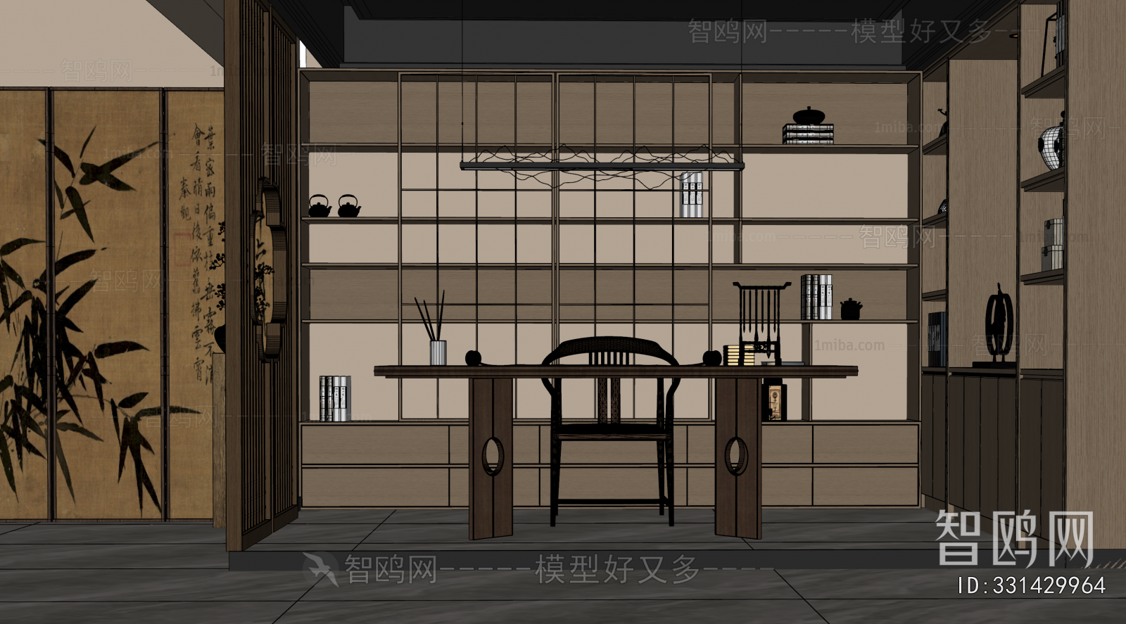 New Chinese Style Study Space