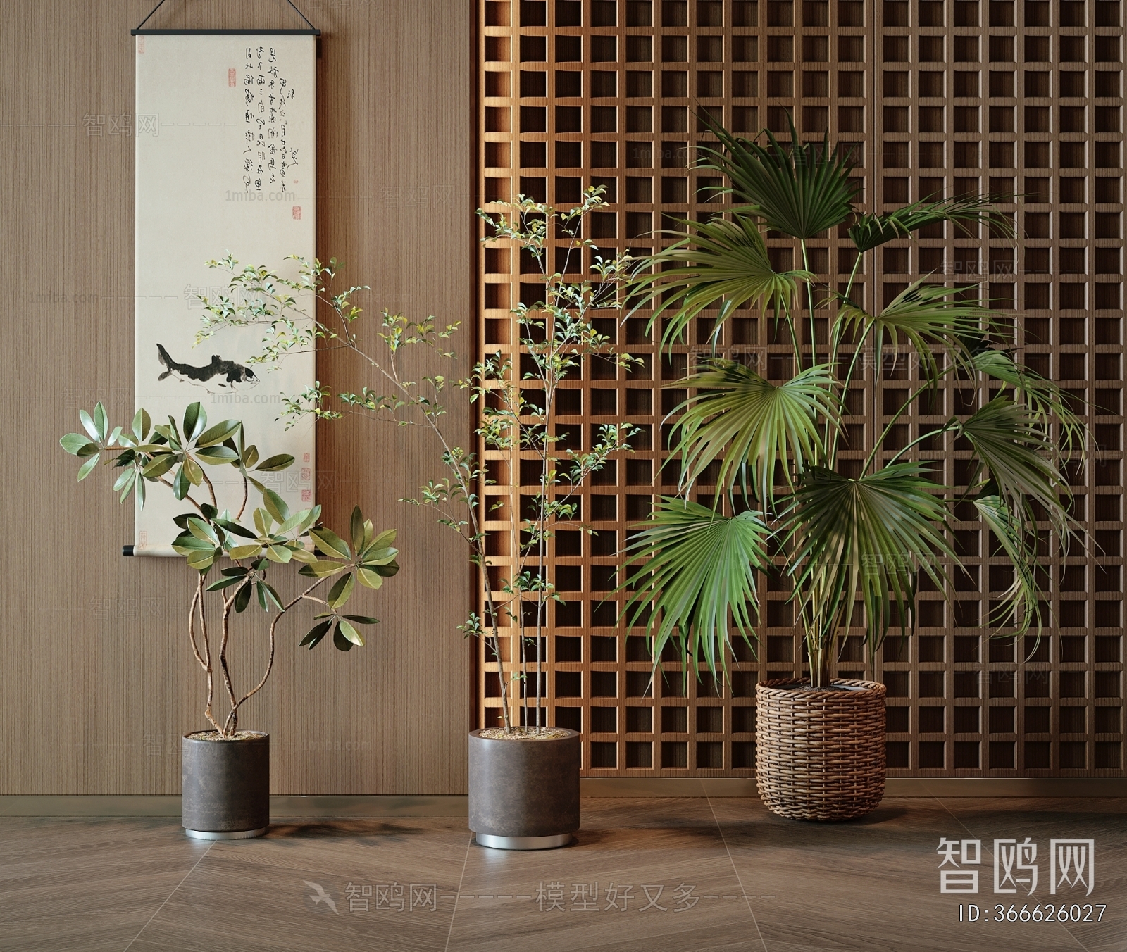 Modern Ground Green Plant Potted Plants