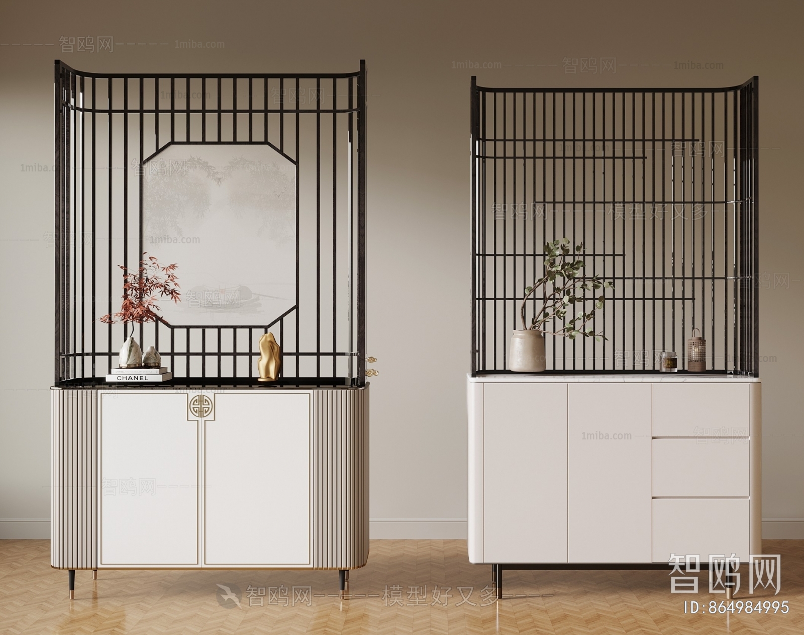 New Chinese Style Entrance Cabinet