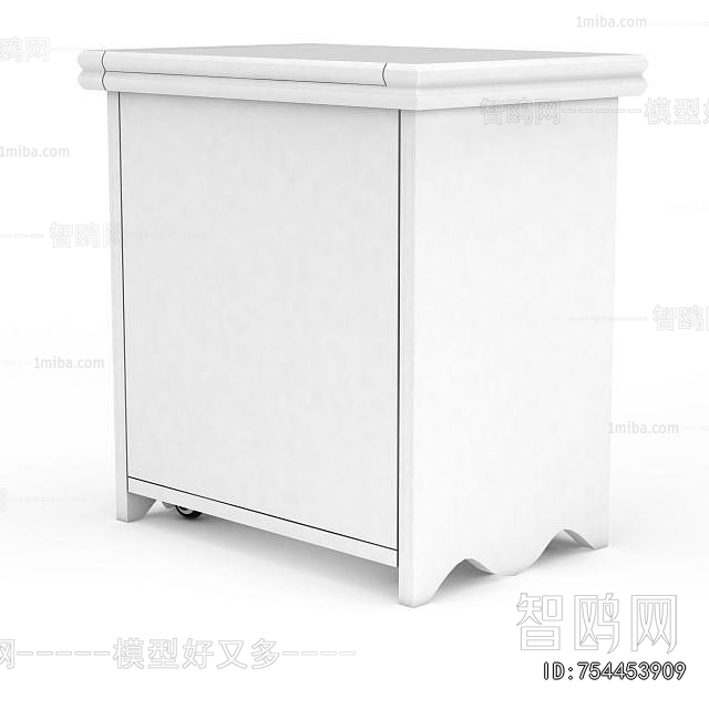 Simple European Style Bedside Cupboard