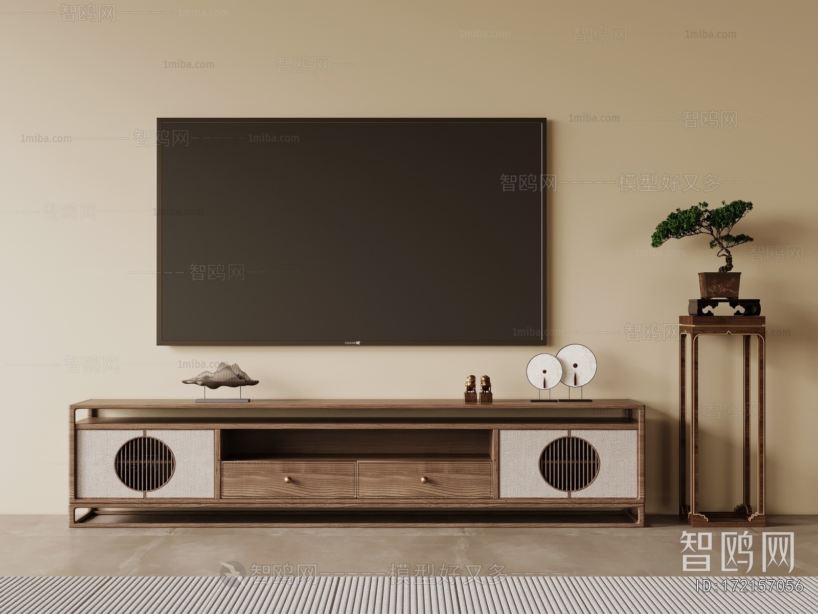 New Chinese Style TV Cabinet