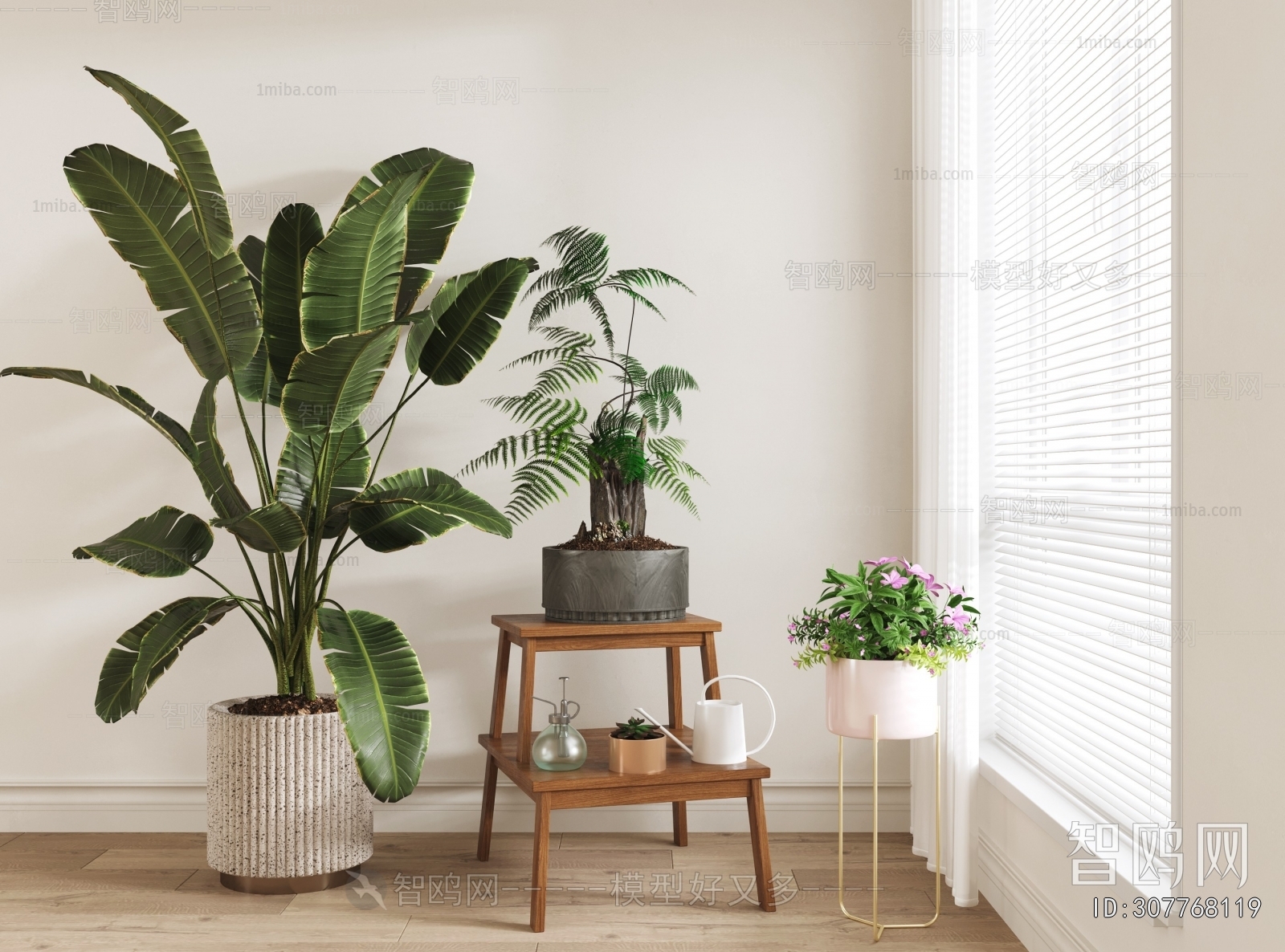 Modern Ground Green Plant Potted Plants