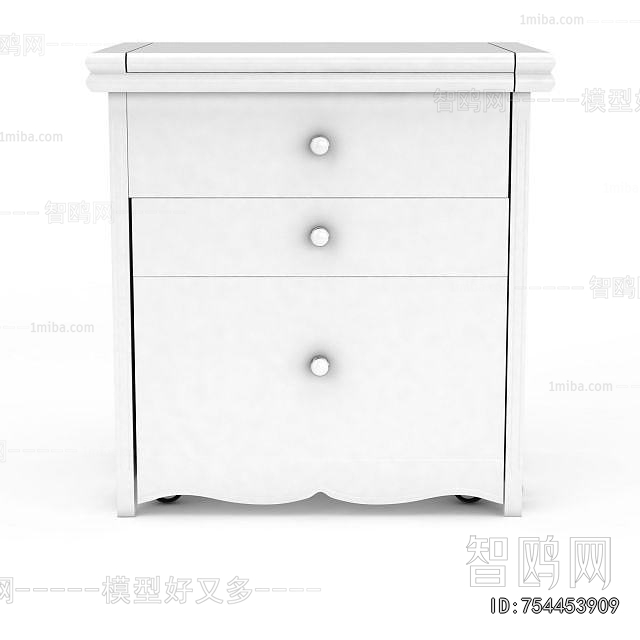 Simple European Style Bedside Cupboard