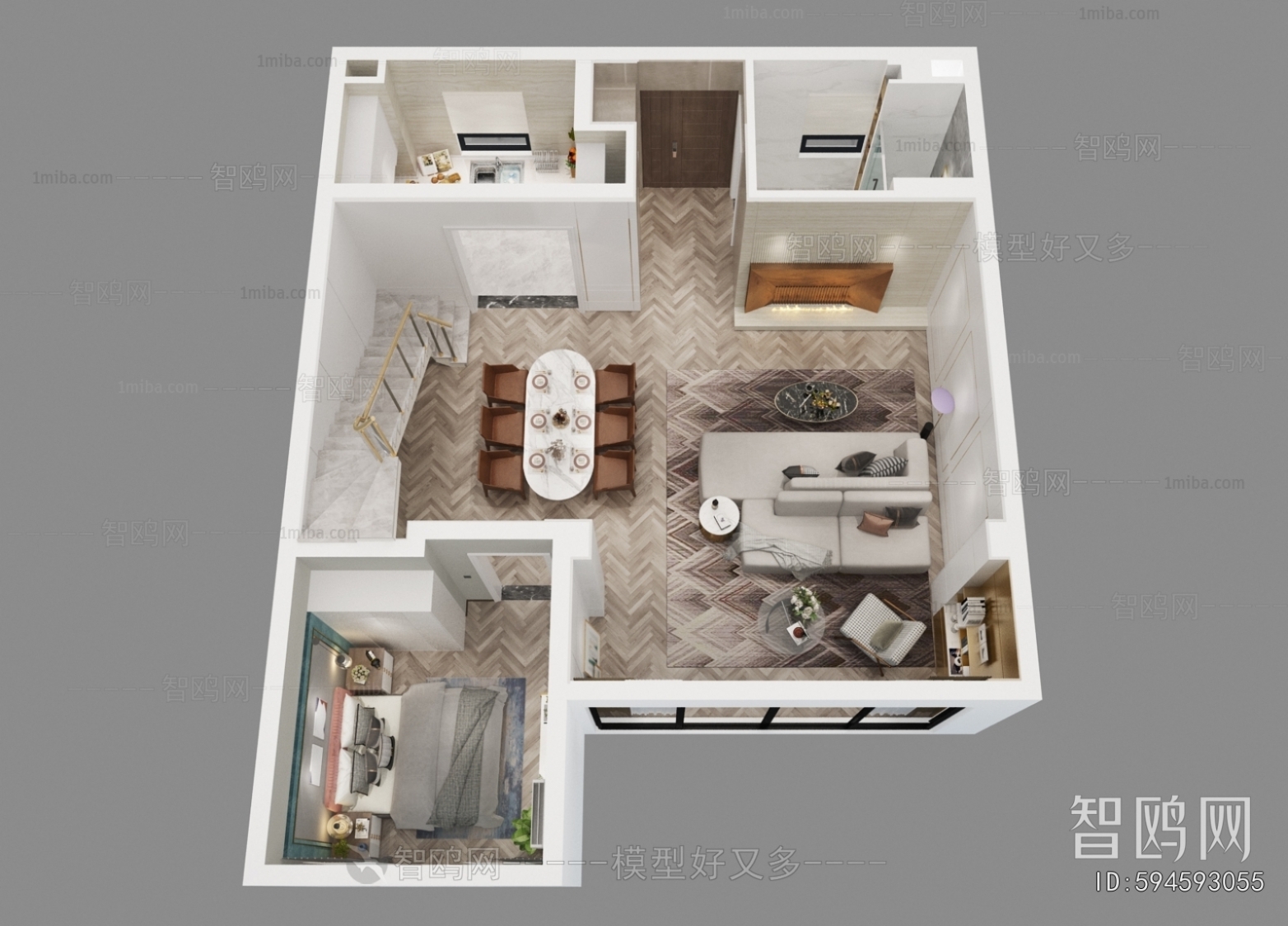 Modern A Bird's-eye View Of Home Decoration