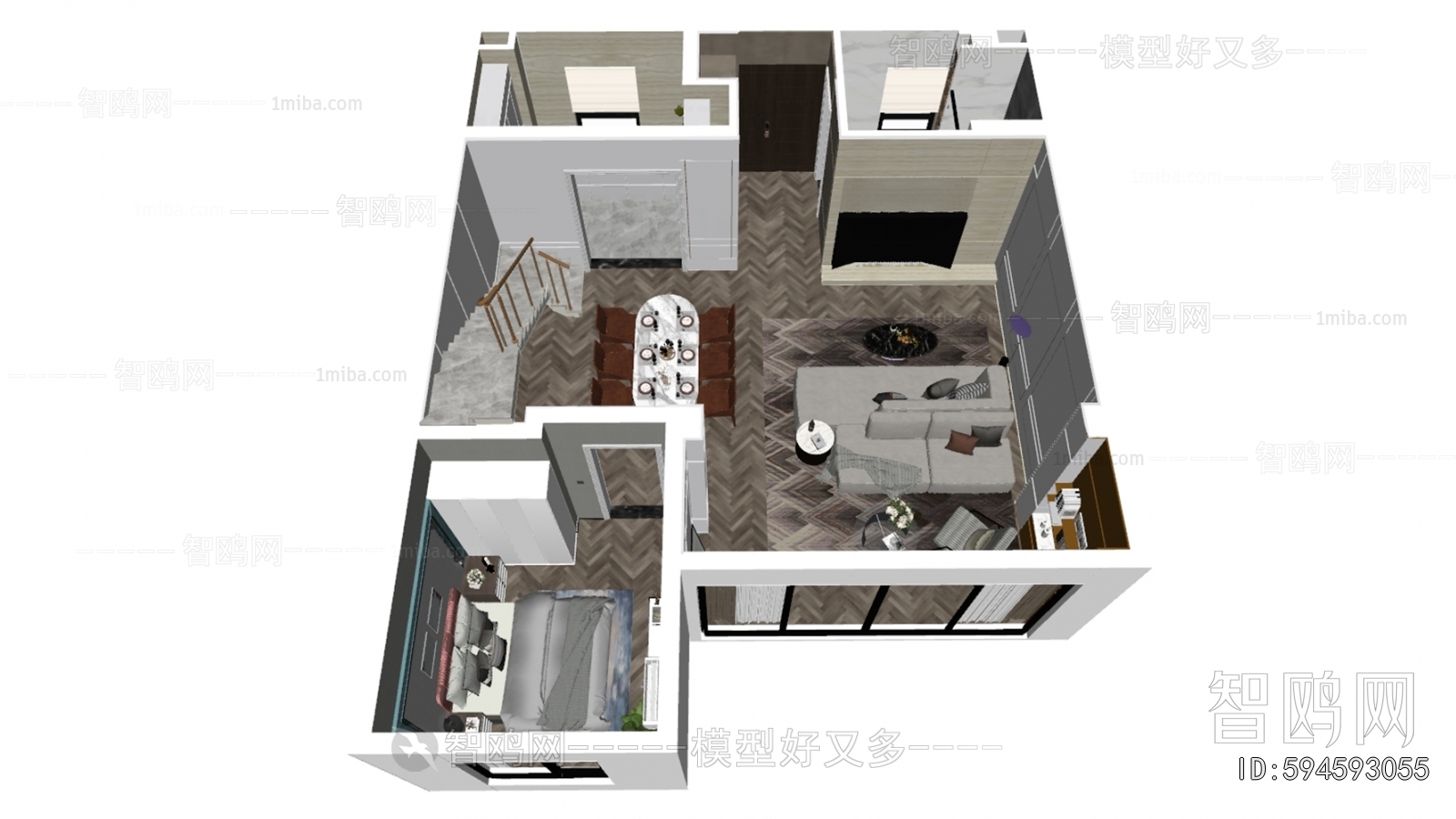 Modern A Bird's-eye View Of Home Decoration