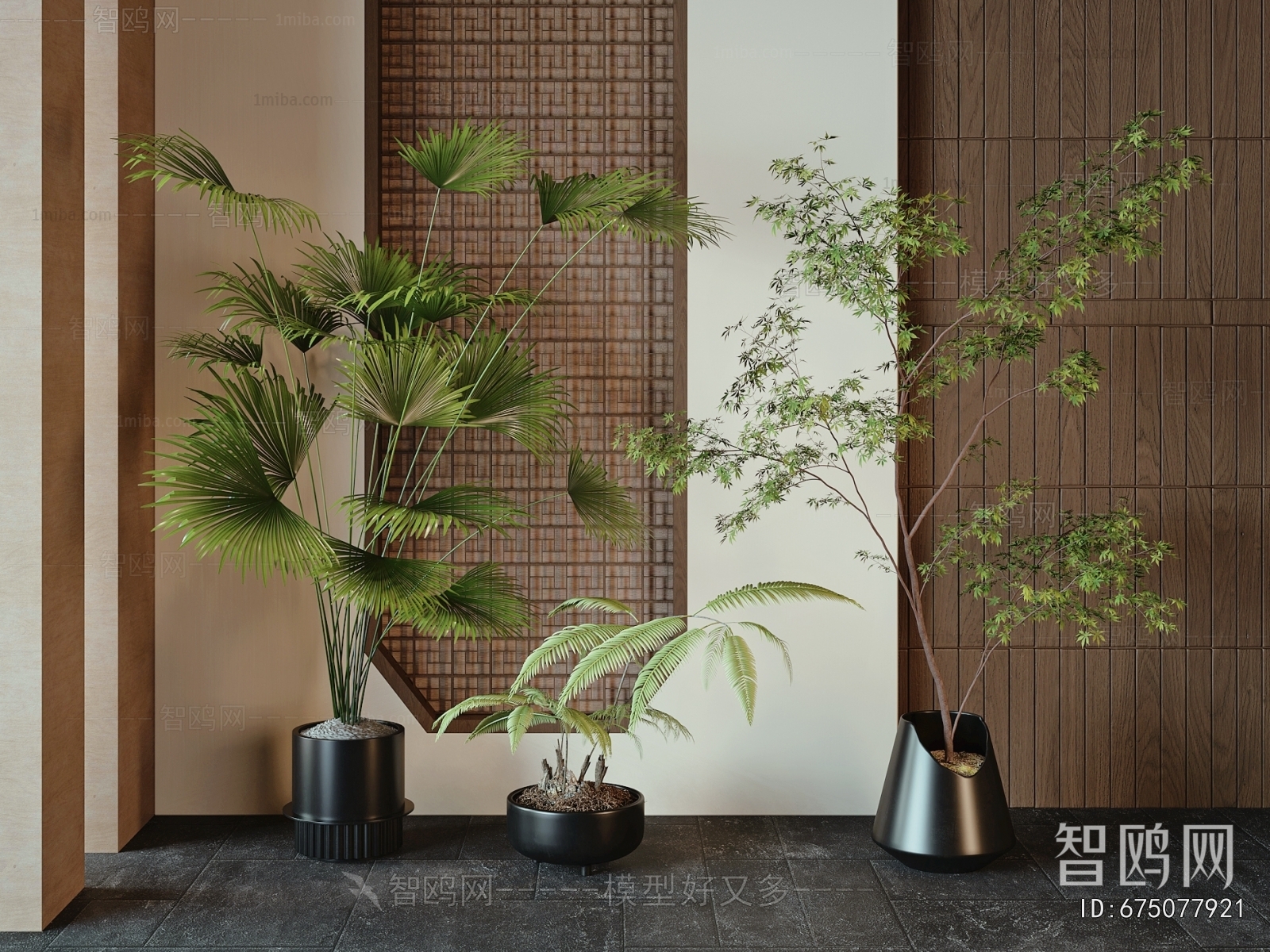 Modern Ground Green Plant Potted Plants