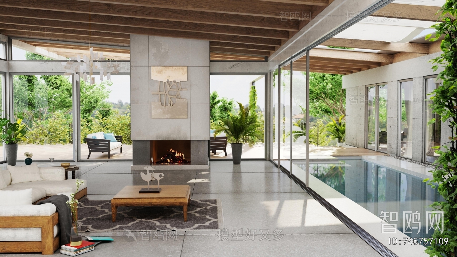 Modern Courtyard/landscape