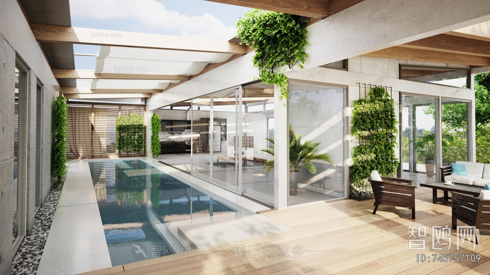 Modern Courtyard/landscape