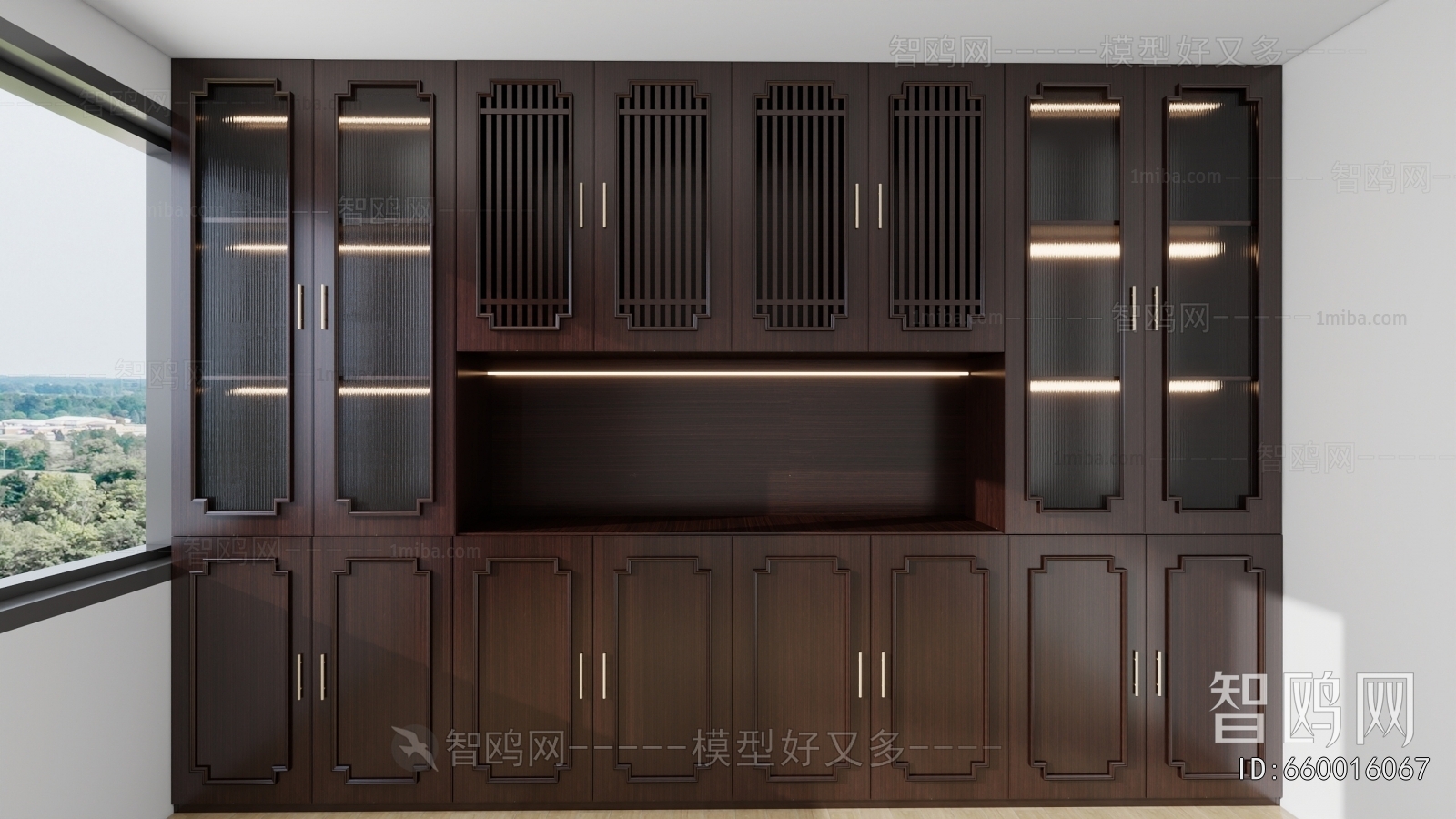 New Chinese Style Wine Cabinet