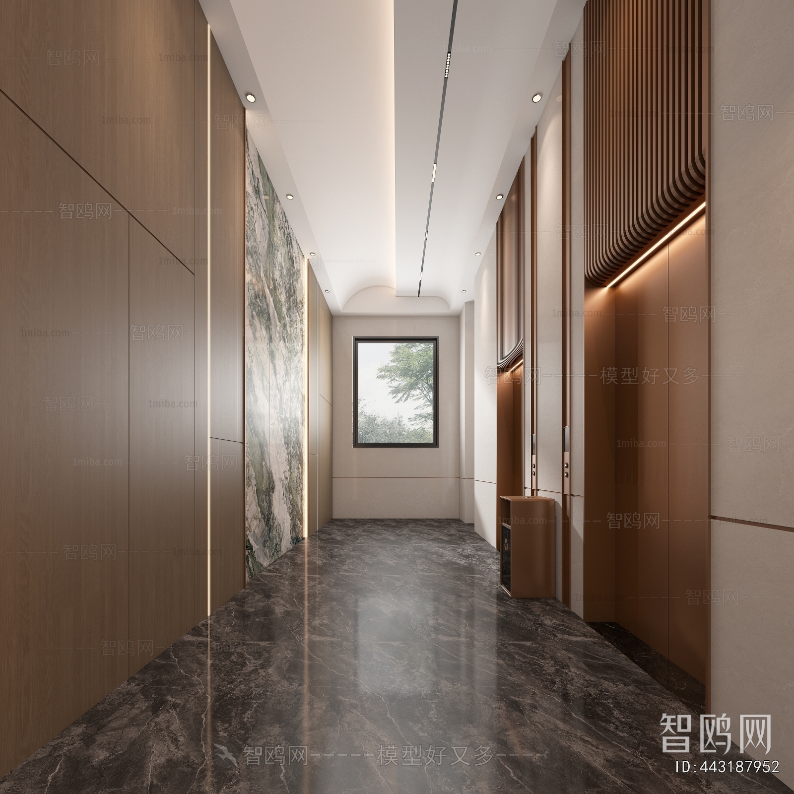 Modern Office Elevator Hall