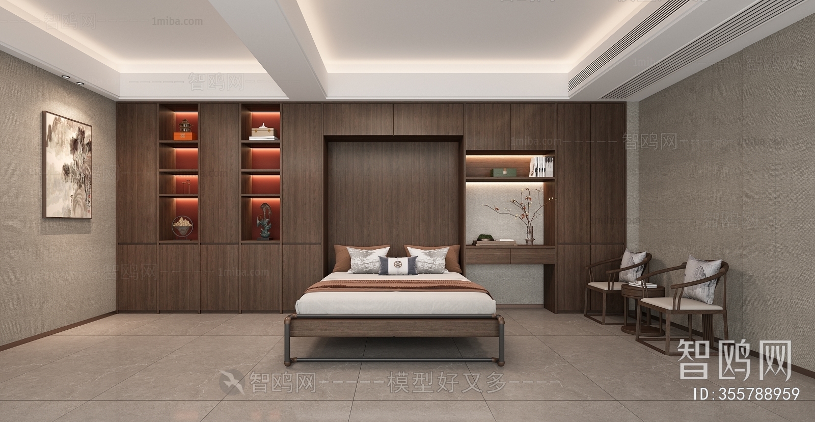 New Chinese Style Bedroom