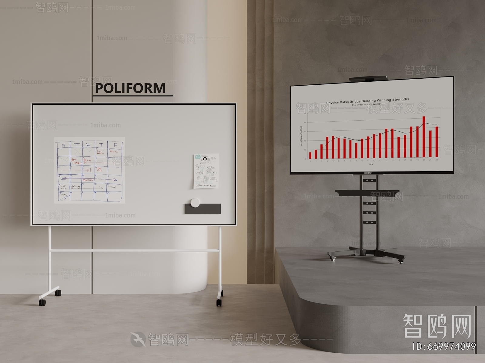 Modern Blackboard/whiteboard