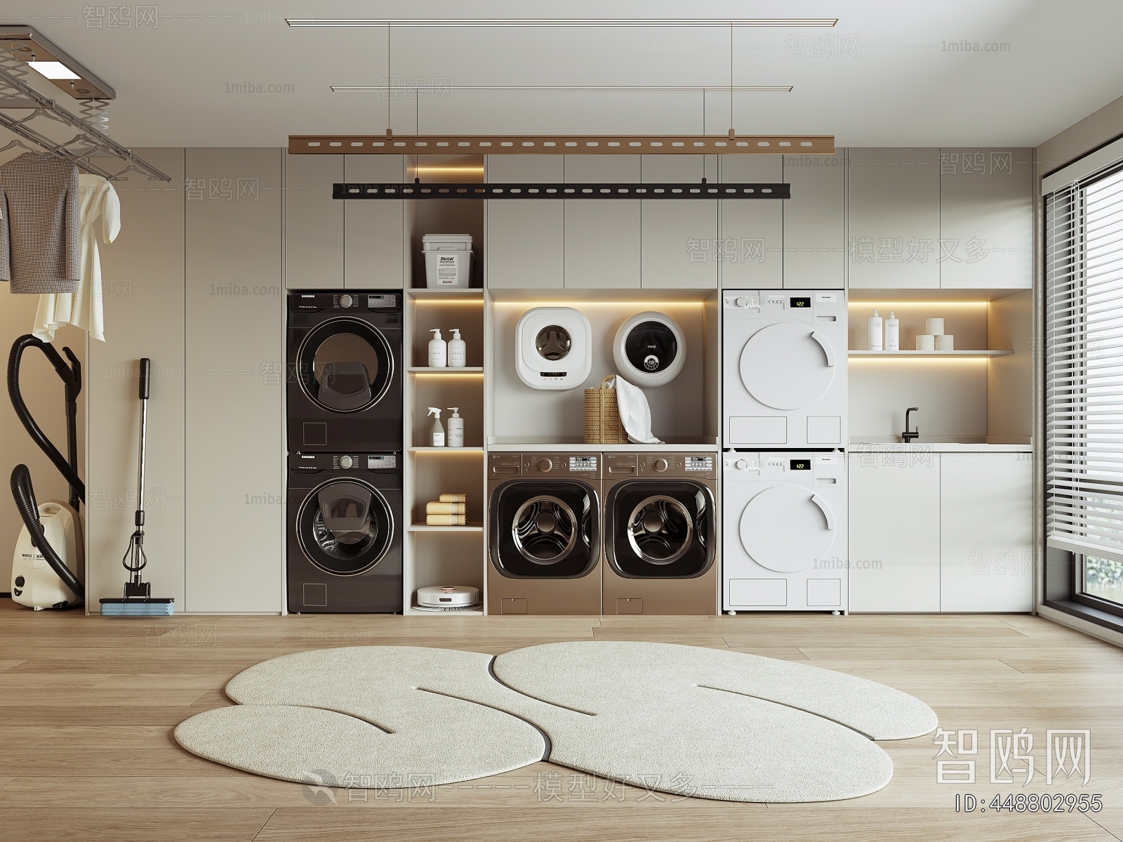 Modern Balcony Laundry Room