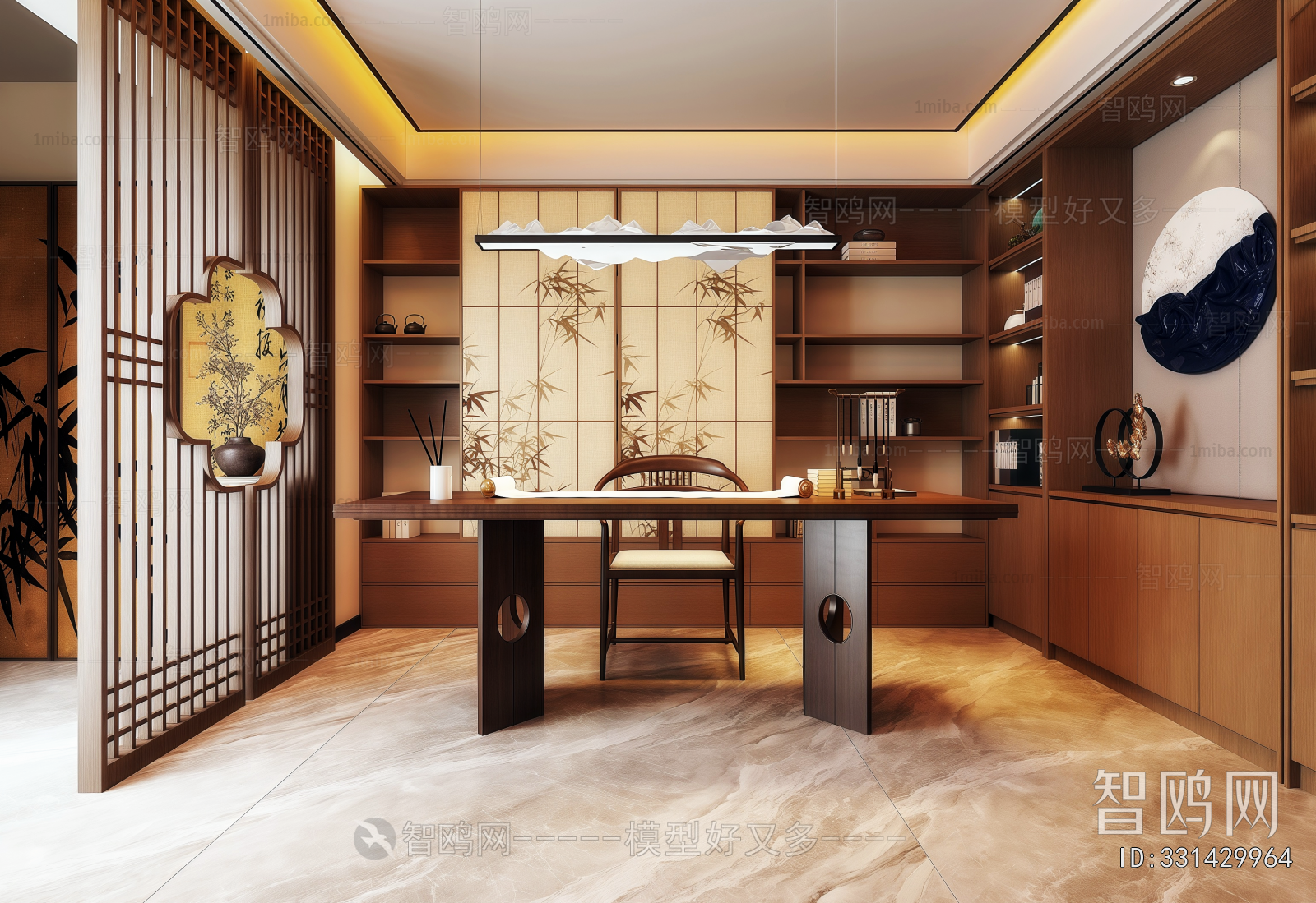 New Chinese Style Study Space