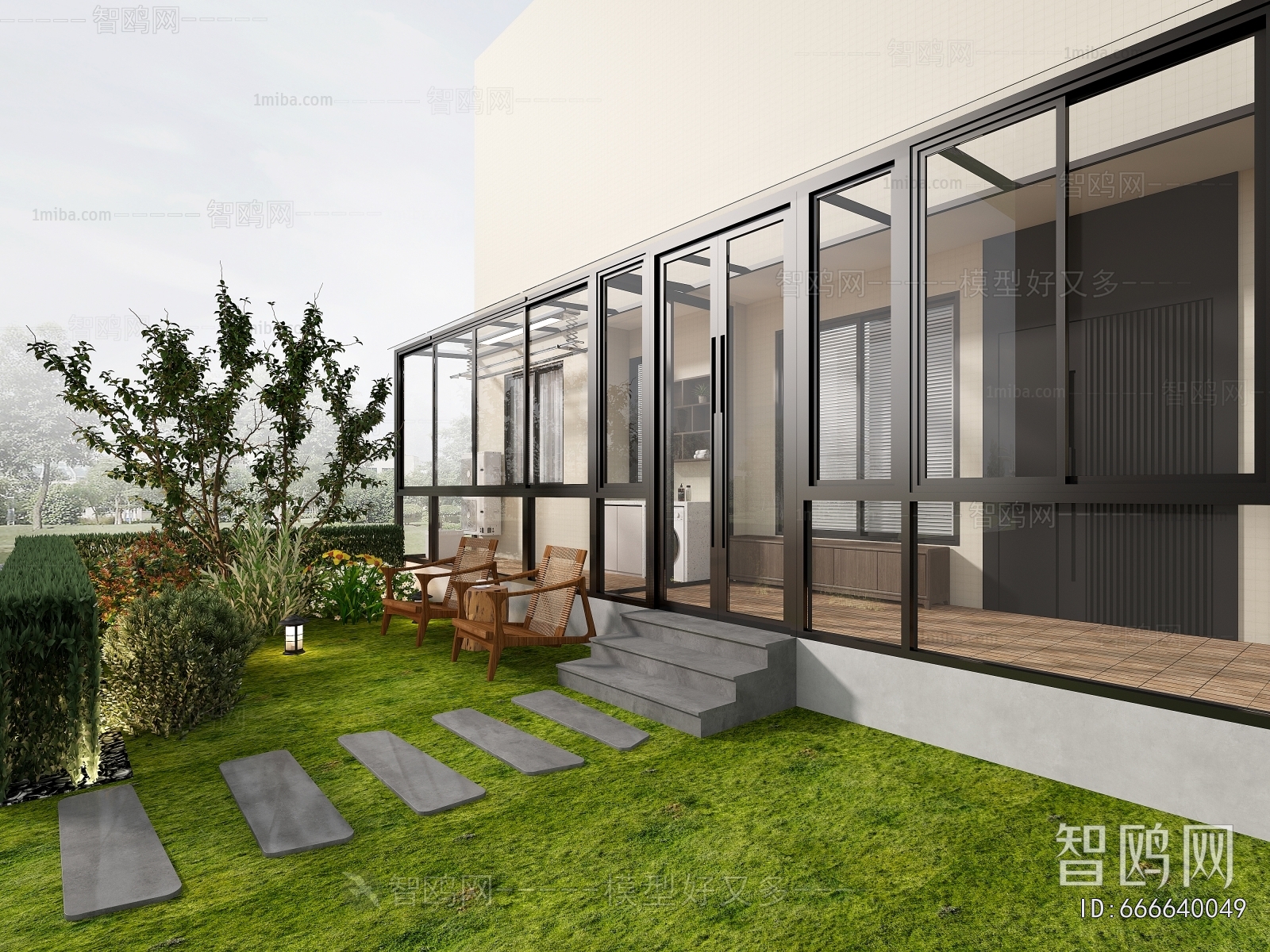 Modern Courtyard/landscape