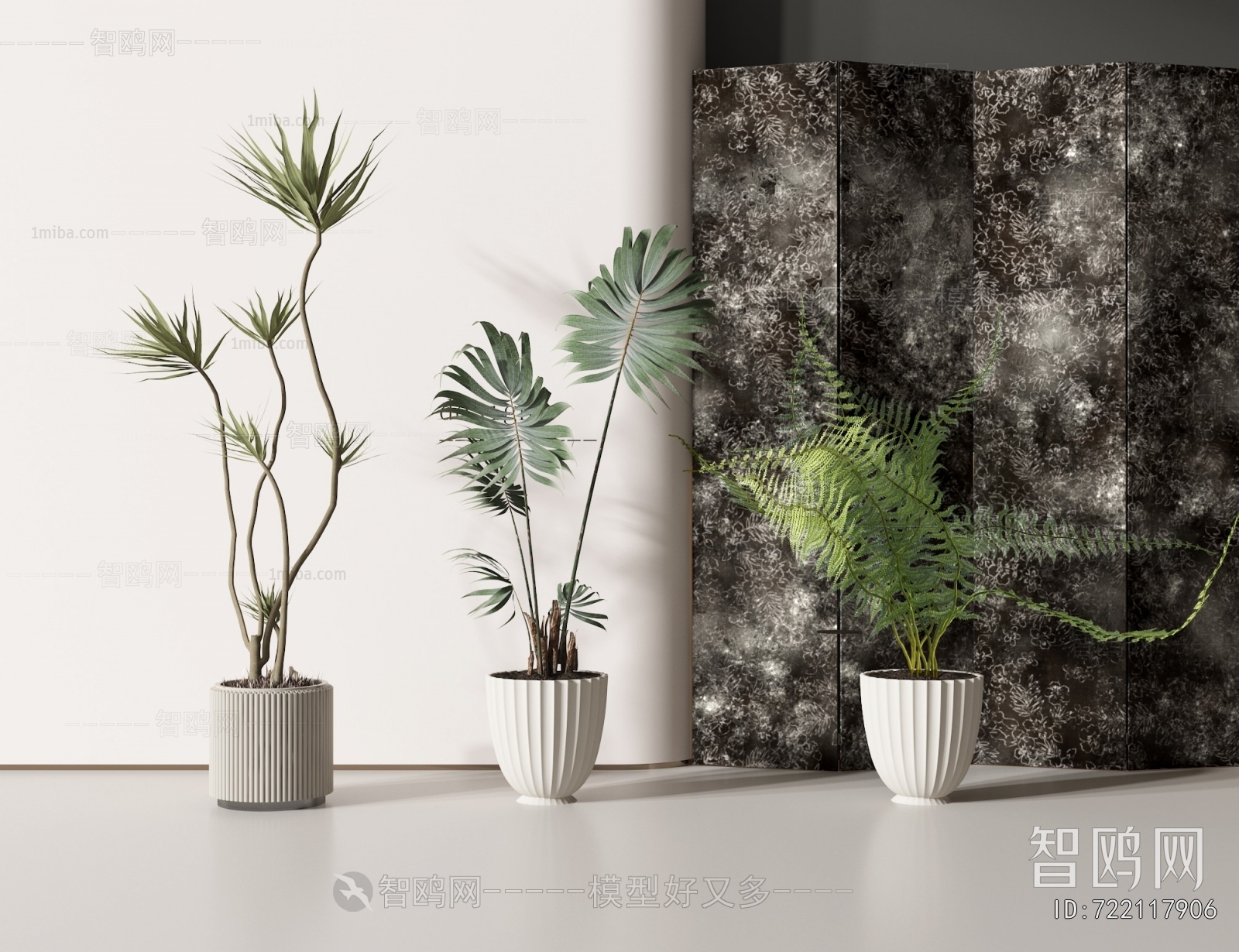 Modern Ground Green Plant Potted Plants