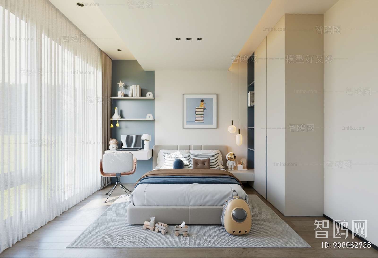 Modern Boy's Room And Son's Room