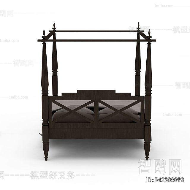 Simple European Style Double Bed